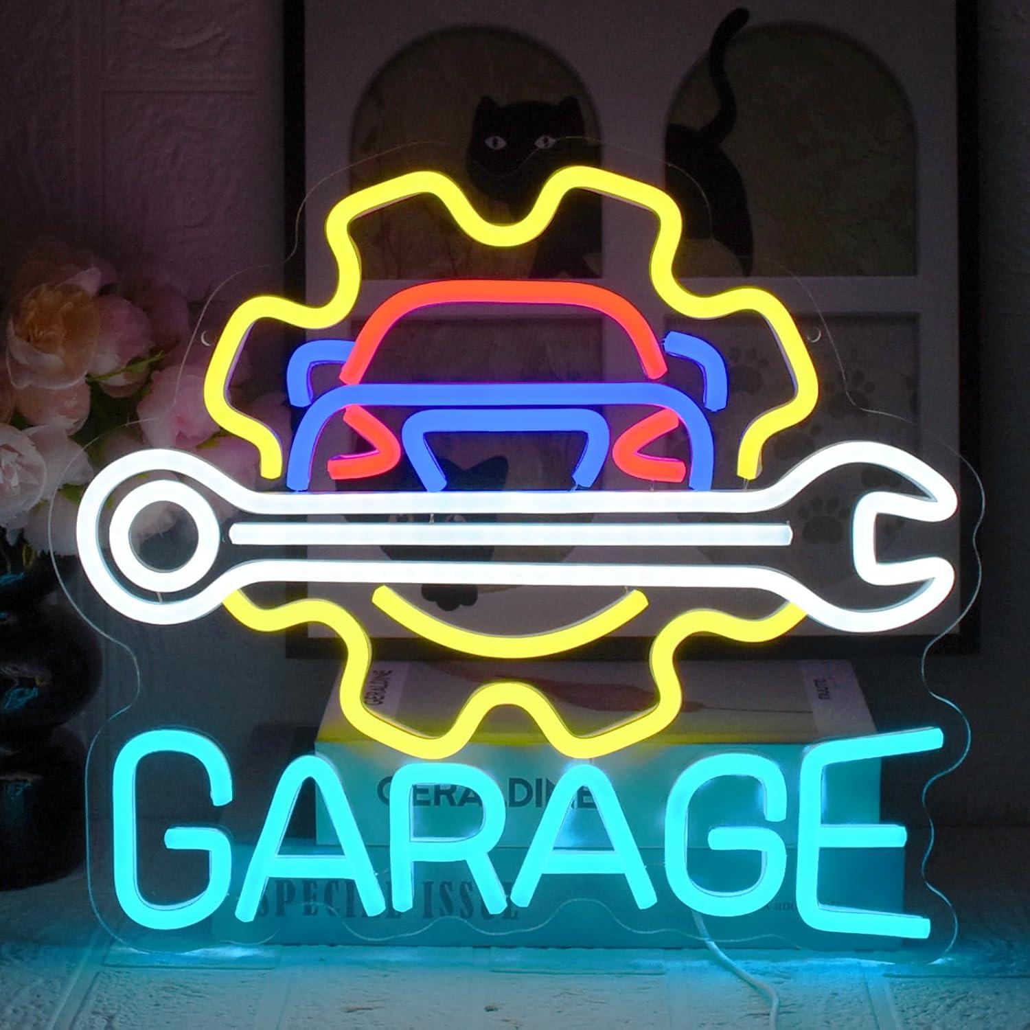 Auto Repair Shop - Garaj Neon Tabelası USB Güçlü LED